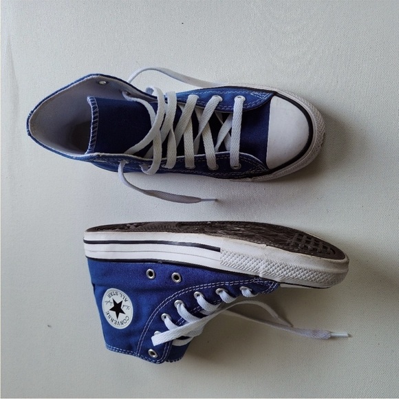 Converse Chuck Taylor Canvas High Top Lace Up All Stars Snorkle Blue W10.5 M8.5 - Picture 4 of 6